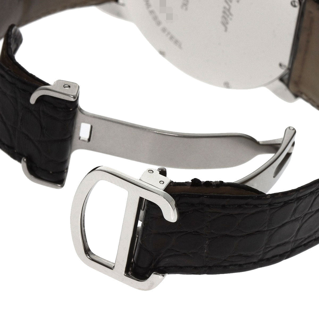 CARTIER Watches Mechanical Automatic W6701010 Stainless Steel, Leather Silver Ronde Solo de Cartier XL Silver dial mens Used Authentic