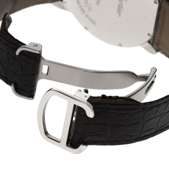 CARTIER Watches Mechanical Automatic W6701010 Stainless Steel, Leather Silver Ronde Solo de Cartier XL Silver dial mens Used Authentic