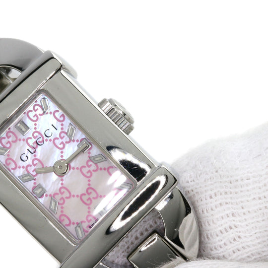 GUCCI Watches Quartz 6800L Stainless Steel , Stainless Steel Silver Square face shell dial Women Used Authentic