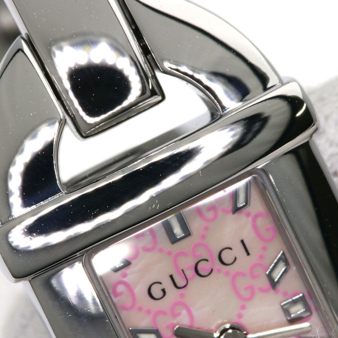 GUCCI Watches Quartz 6800L Stainless Steel , Stainless Steel Silver Square face shell dial Women Used Authentic