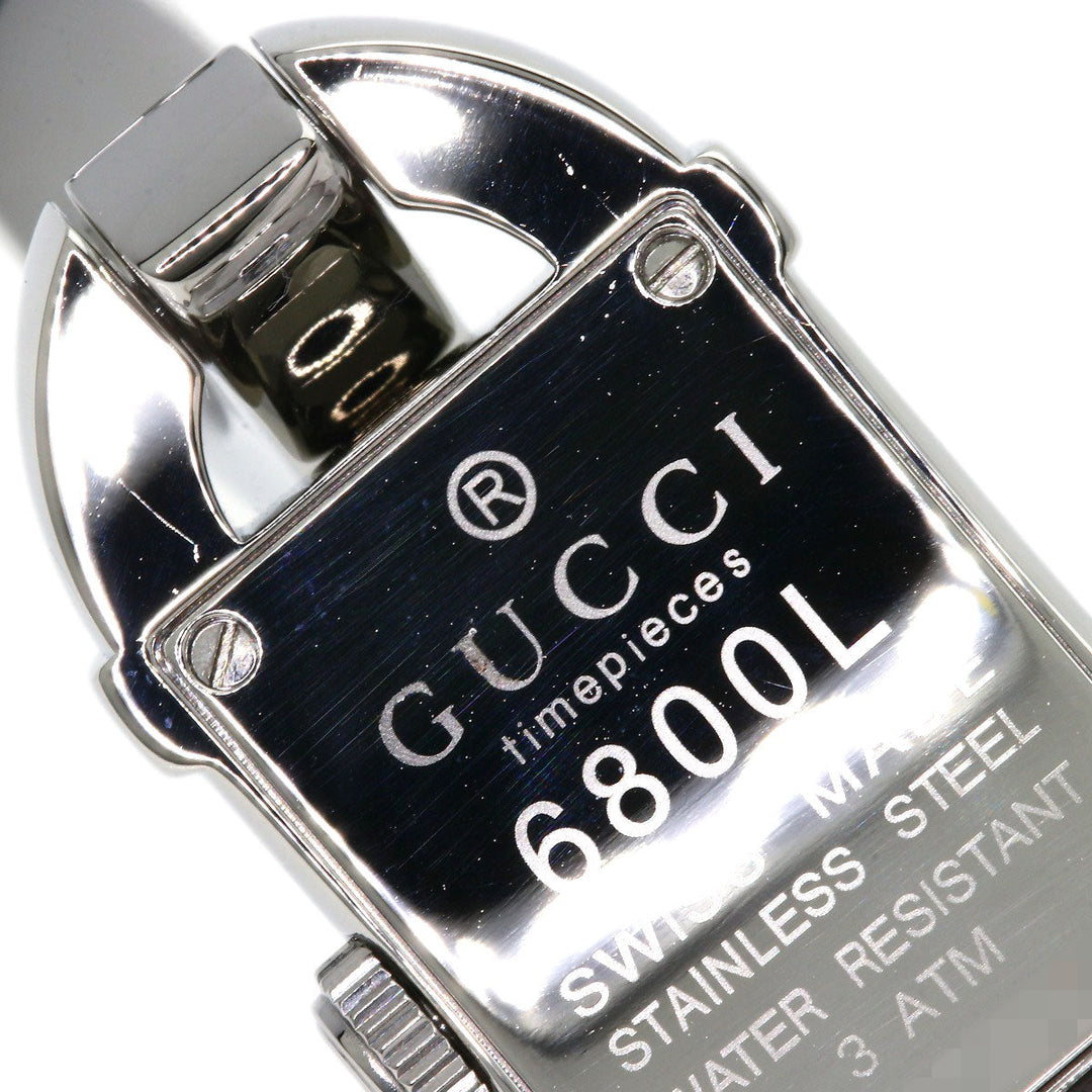 GUCCI Watches Quartz 6800L Stainless Steel , Stainless Steel Silver Square face shell dial Women Used Authentic