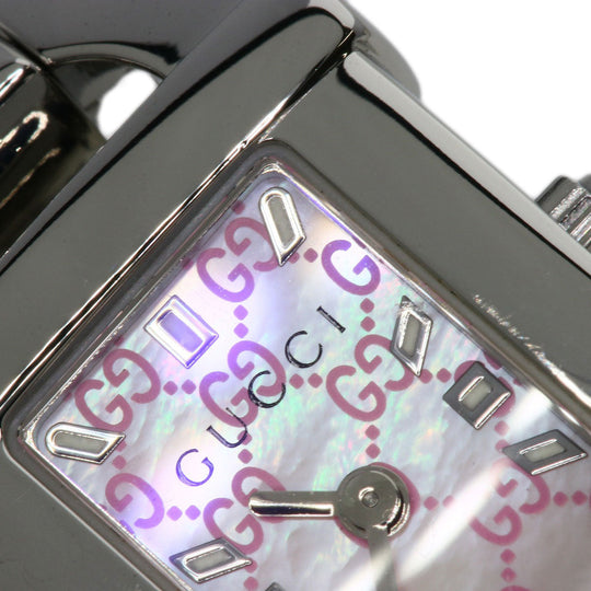 GUCCI Watches Quartz 6800L Stainless Steel , Stainless Steel Silver Square face shell dial Women Used Authentic