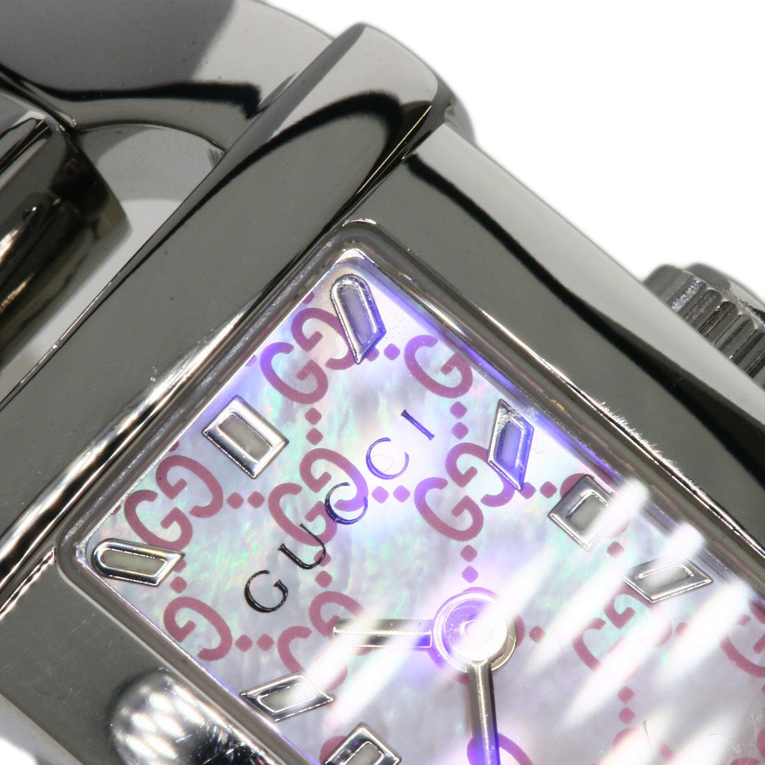 GUCCI Watches Quartz 6800L Stainless Steel , Stainless Steel Silver Square face shell dial Women Used Authentic