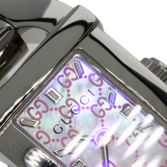 GUCCI Watches Quartz 6800L Stainless Steel , Stainless Steel Silver Square face shell dial Women Used Authentic