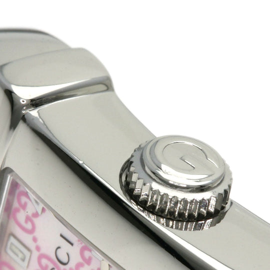 GUCCI Watches Quartz 6800L Stainless Steel , Stainless Steel Silver Square face shell dial Women Used Authentic