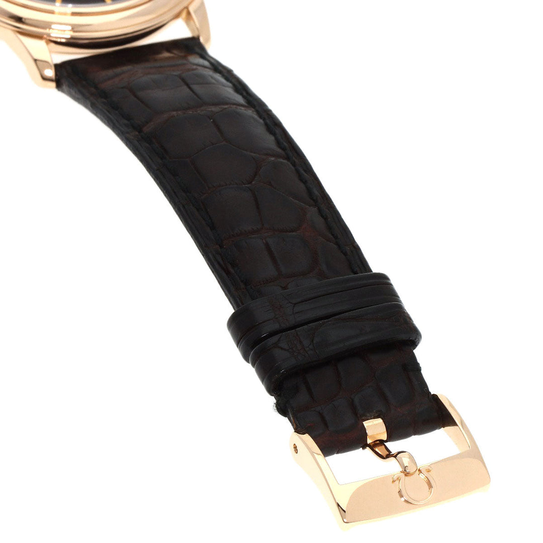 OMEGA Watches Mechanical Automatic 4601.54.11 K18PG, leather gold De Ville Prestige Limited to 1120 pieces black dial mens Used Authentic