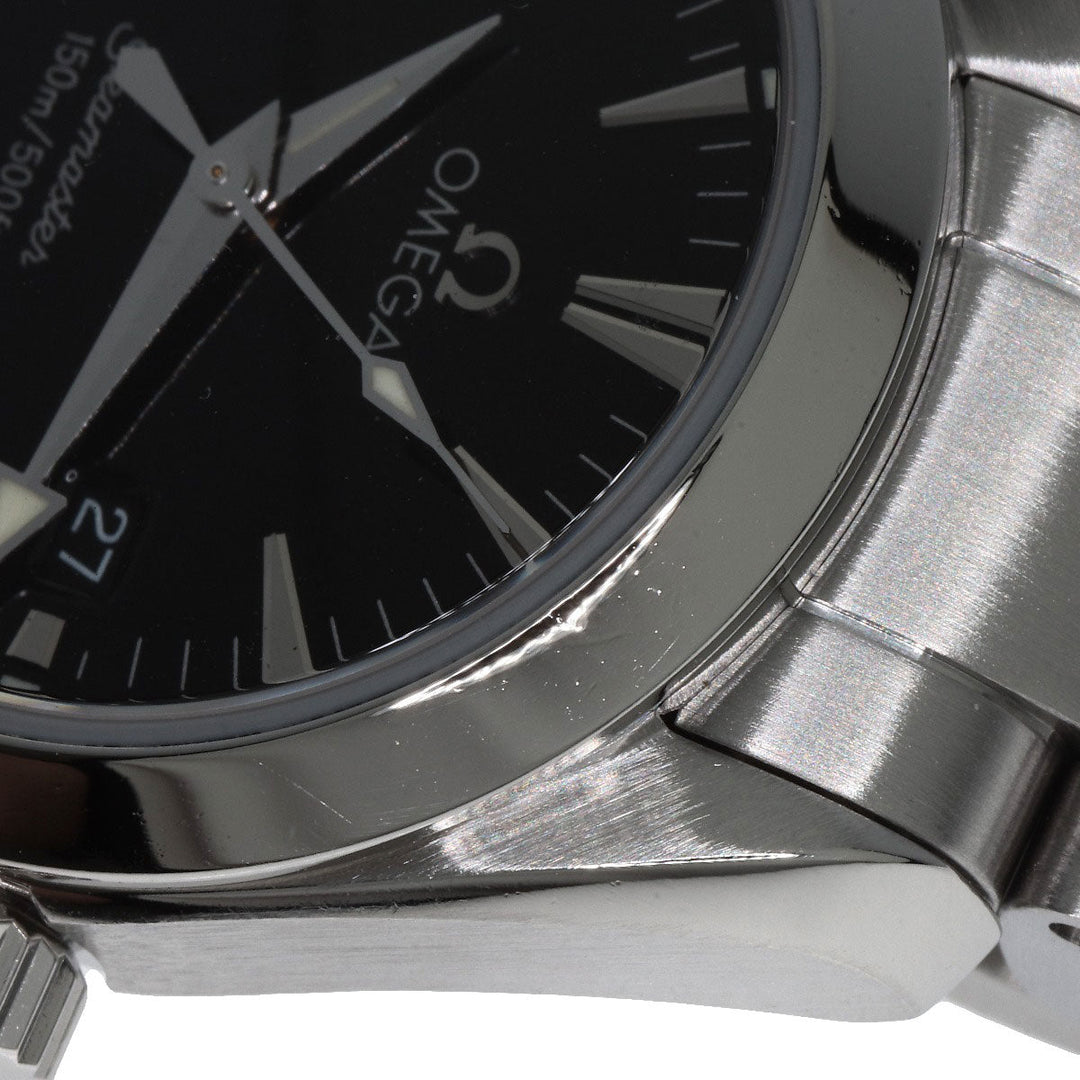 OMEGA Watches Quartz 2577.50 Stainless Steel , Stainless Steel Silver Seamaster Aqua Terra black dial Women Used Authentic
