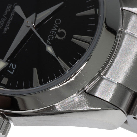 OMEGA Watches Quartz 2577.50 Stainless Steel , Stainless Steel Silver Seamaster Aqua Terra black dial Women Used Authentic