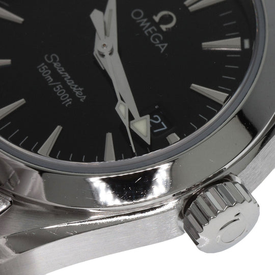 OMEGA Watches Quartz 2577.50 Stainless Steel , Stainless Steel Silver Seamaster Aqua Terra black dial Women Used Authentic