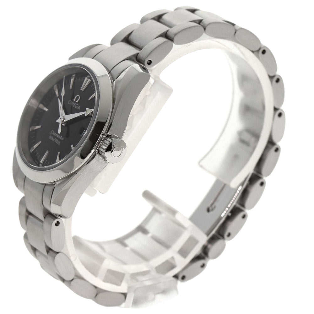 OMEGA Watches Quartz 2577.50 Stainless Steel , Stainless Steel Silver Seamaster Aqua Terra black dial Women Used Authentic