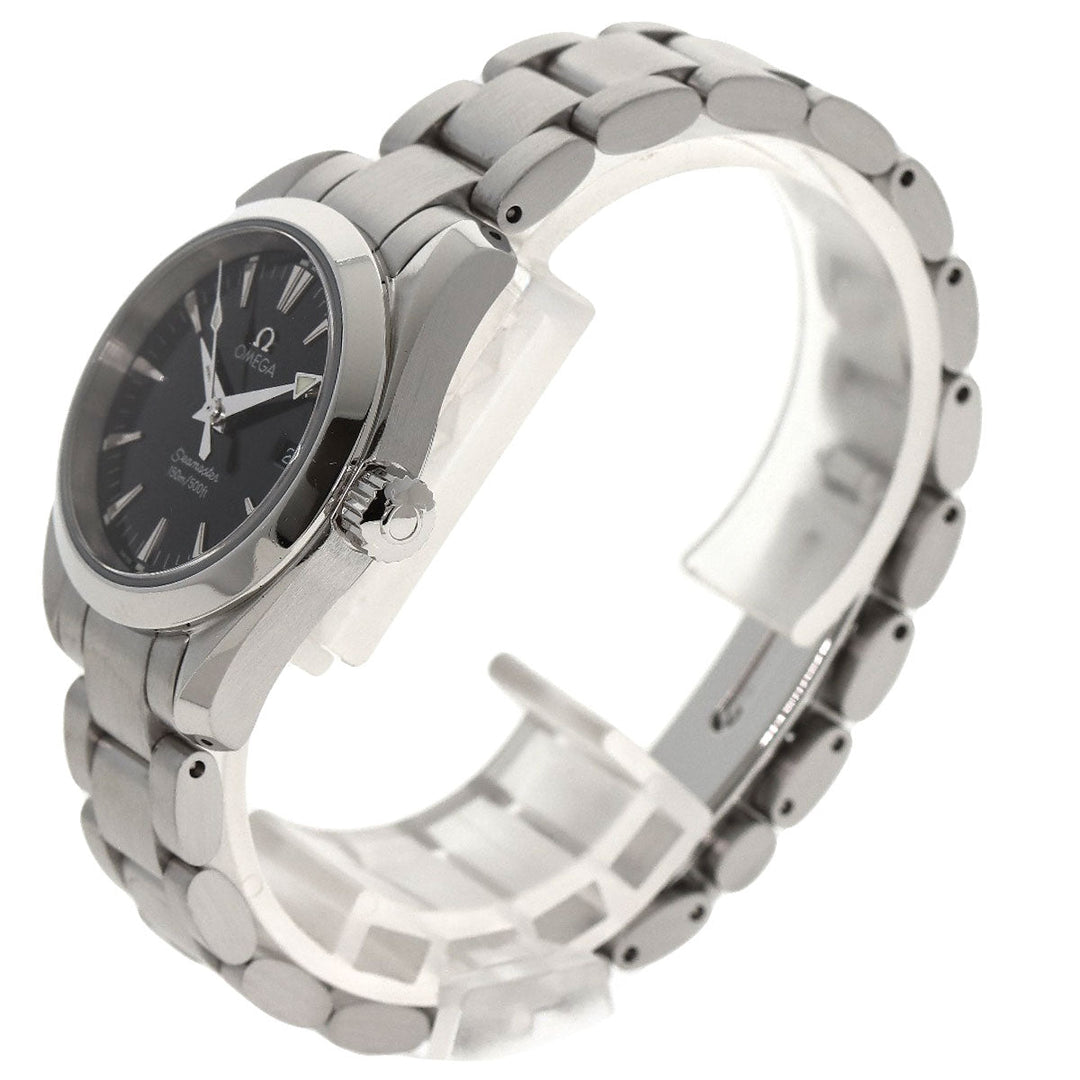 OMEGA Watches Quartz 2577.50 Stainless Steel , Stainless Steel Silver Seamaster Aqua Terra black dial Women Used Authentic