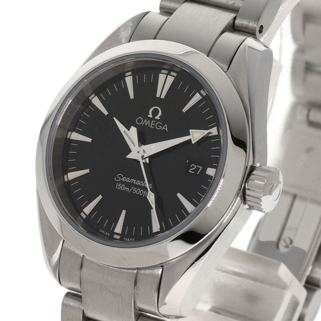 OMEGA Watches Quartz 2577.50 Stainless Steel , Stainless Steel Silver Seamaster Aqua Terra black dial Women Used Authentic