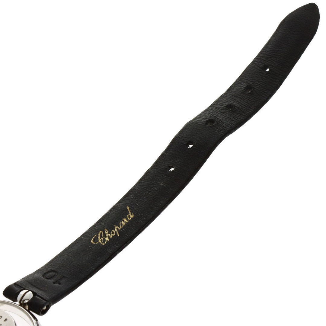 Chopard Watches Quartz 20/3957 K18WG , Leather , Diamond Silver Happy diamond white dial Women Used Authentic