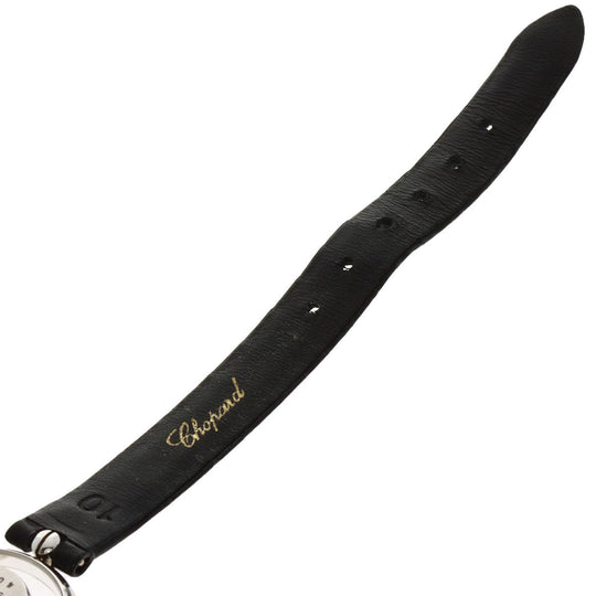 Chopard Watches Quartz 20/3957 K18WG , Leather , Diamond Silver Happy diamond white dial Women Used Authentic