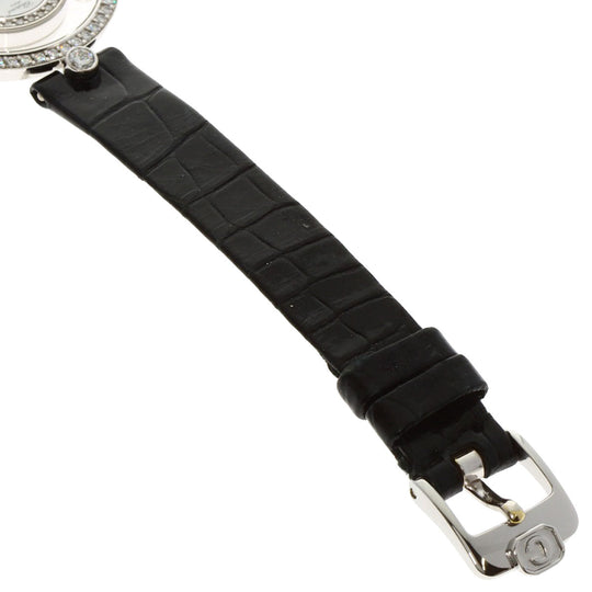 Chopard Watches Quartz 20/3957 K18WG , Leather , Diamond Silver Happy diamond white dial Women Used Authentic