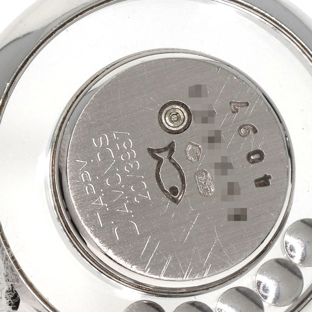 Chopard Watches Quartz 20/3957 K18WG , Leather , Diamond Silver Happy diamond white dial Women Used Authentic