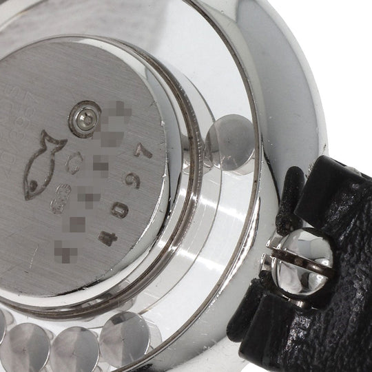 Chopard Watches Quartz 20/3957 K18WG , Leather , Diamond Silver Happy diamond white dial Women Used Authentic