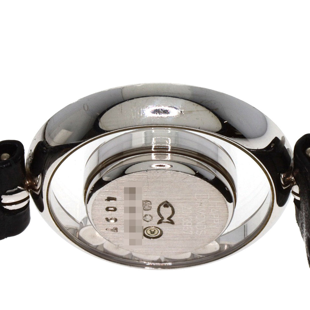 Chopard Watches Quartz 20/3957 K18WG , Leather , Diamond Silver Happy diamond white dial Women Used Authentic