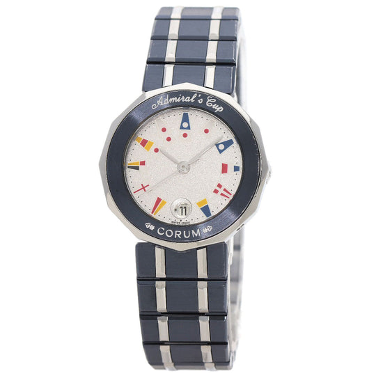 CORUM Watches Quartz C 39.610.30V50B Stainless Steel Navy Admirals Silver dial Women Used Authentic