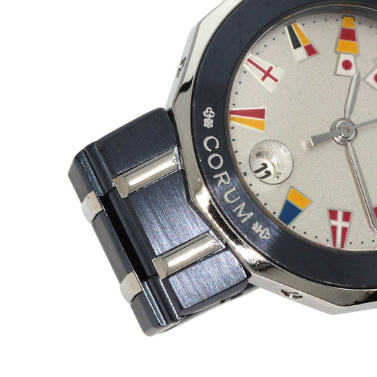 CORUM Watches Quartz C 39.610.30V50B Stainless Steel Navy Admirals Silver dial Women Used Authentic