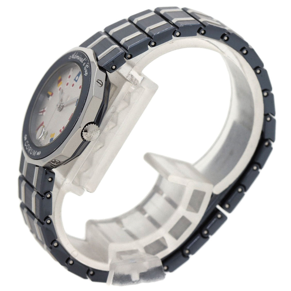 CORUM Watches Quartz C 39.610.30V50B Stainless Steel Navy Admirals Silver dial Women Used Authentic