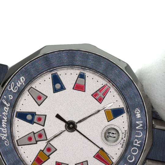 CORUM Watches Quartz C 39.610.30V50B Stainless Steel Navy Admirals Silver dial Women Used Authentic