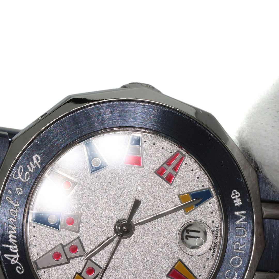 CORUM Watches Quartz C 39.610.30V50B Stainless Steel Navy Admirals Silver dial Women Used Authentic