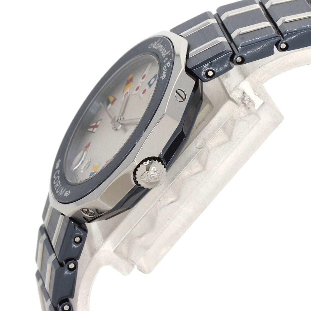CORUM Watches Quartz C 39.610.30V50B Stainless Steel Navy Admirals Silver dial Women Used Authentic
