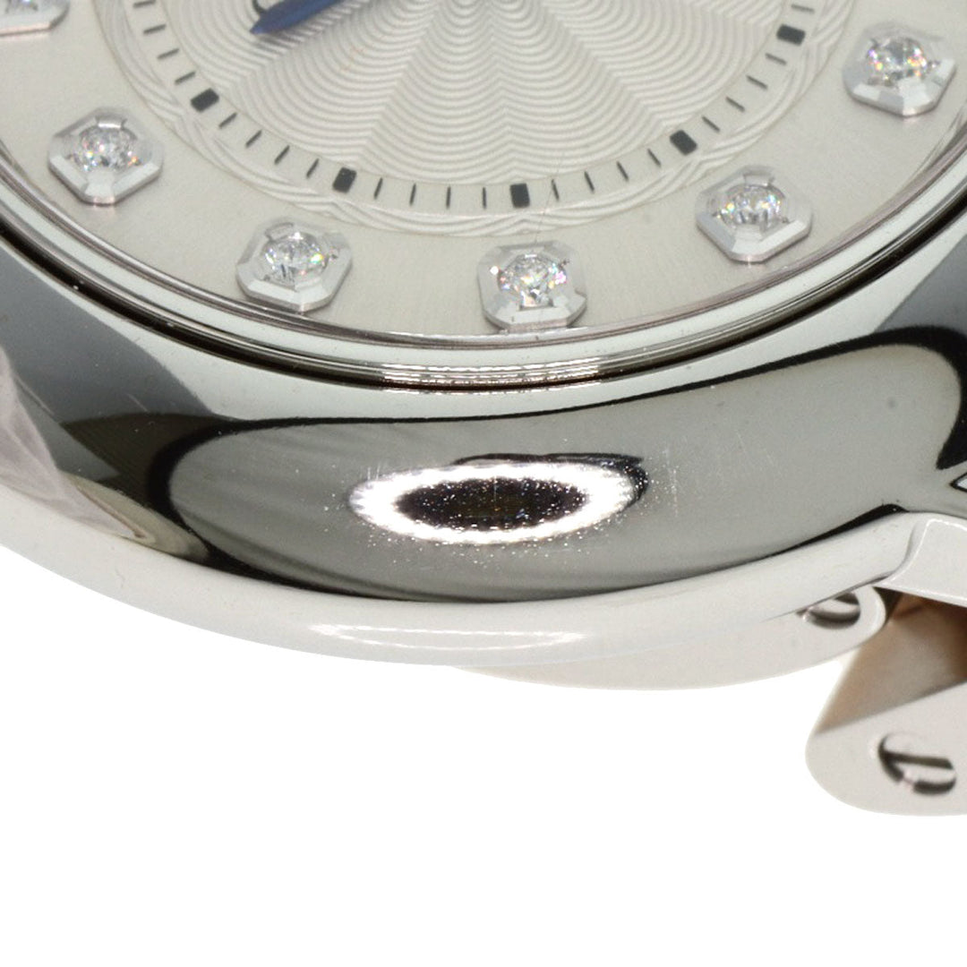 CARTIER Watches Quartz WE902030 Stainless Steel , SSxK18PG Silver Baron Blue 1.1" 11P Diamond Silver dial Women Used Authentic