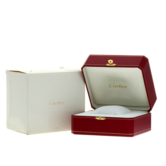 CARTIER Watches Quartz WE902030 Stainless Steel , SSxK18PG Silver Baron Blue 1.1" 11P Diamond Silver dial Women Used Authentic