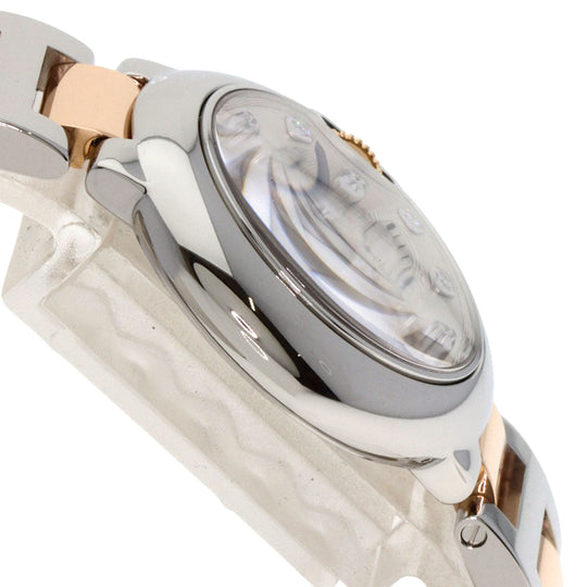 CARTIER Watches Quartz WE902030 Stainless Steel , SSxK18PG Silver Baron Blue 1.1" 11P Diamond Silver dial Women Used Authentic