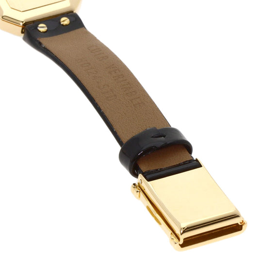CHANEL Watches Quartz H0094 K18YG, leather gold Premiere black dial Women Used Authentic