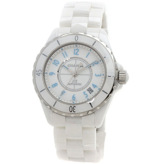 CHANEL Watches Mechanical Automatic H3827 Ceramic, Ceramic white J12 1.5" Blue Light Limited to 2000 units white dial mens Used Authentic
