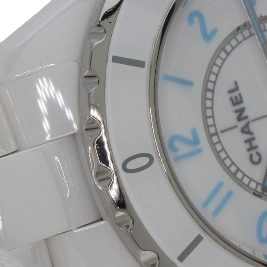 CHANEL Watches Mechanical Automatic H3827 Ceramic, Ceramic white J12 1.5" Blue Light Limited to 2000 units white dial mens Used Authentic