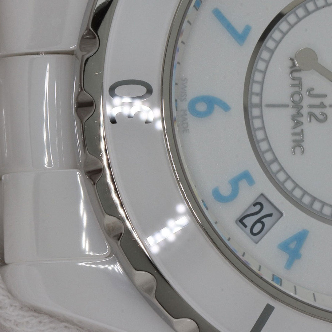 CHANEL Watches Mechanical Automatic H3827 Ceramic, Ceramic white J12 1.5" Blue Light Limited to 2000 units white dial mens Used Authentic