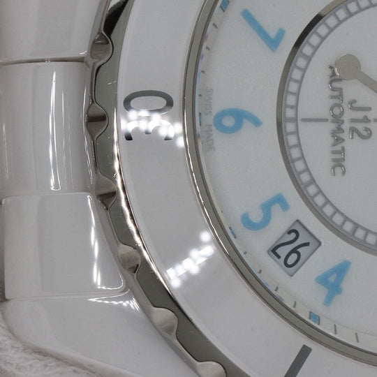 CHANEL Watches Mechanical Automatic H3827 Ceramic, Ceramic white J12 1.5" Blue Light Limited to 2000 units white dial mens Used Authentic