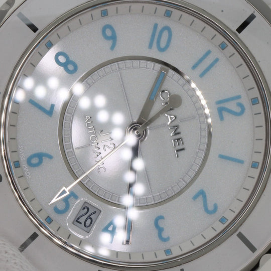 CHANEL Watches Mechanical Automatic H3827 Ceramic, Ceramic white J12 1.5" Blue Light Limited to 2000 units white dial mens Used Authentic