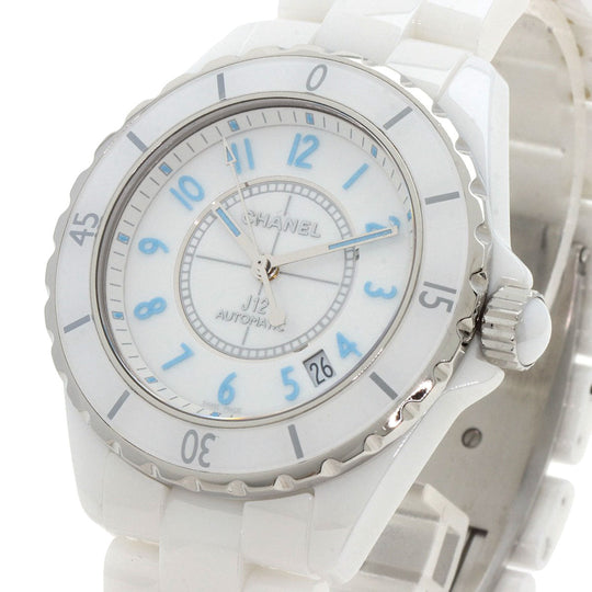 CHANEL Watches Mechanical Automatic H3827 Ceramic, Ceramic white J12 1.5" Blue Light Limited to 2000 units white dial mens Used Authentic