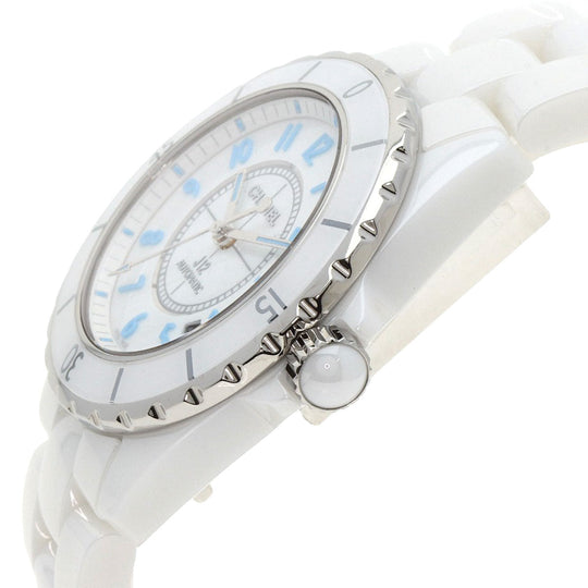 CHANEL Watches Mechanical Automatic H3827 Ceramic, Ceramic white J12 1.5" Blue Light Limited to 2000 units white dial mens Used Authentic