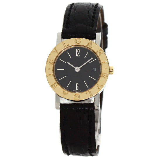 BVLGARI Watches Quartz BB26SGLD Stainless Steel, Leather gold Bulgari Bulgari black dial Women Used Authentic