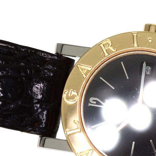 BVLGARI Watches Quartz BB26SGLD Stainless Steel, Leather gold Bulgari Bulgari black dial Women Used Authentic