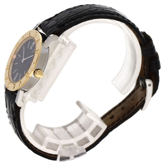BVLGARI Watches Quartz BB26SGLD Stainless Steel, Leather gold Bulgari Bulgari black dial Women Used Authentic