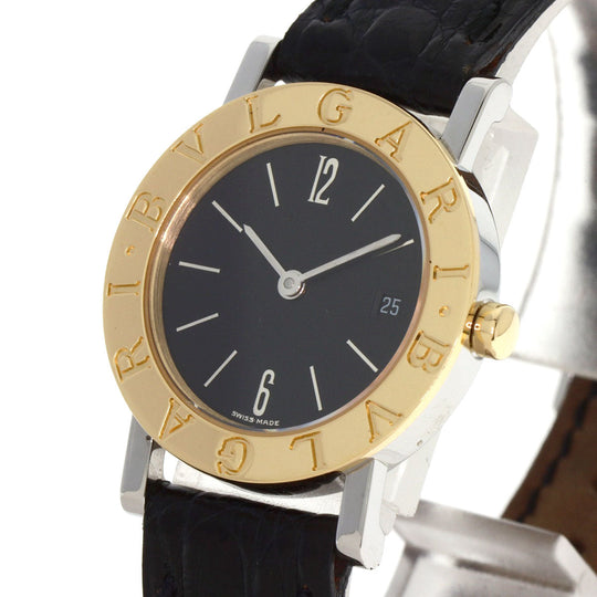 BVLGARI Watches Quartz BB26SGLD Stainless Steel, Leather gold Bulgari Bulgari black dial Women Used Authentic