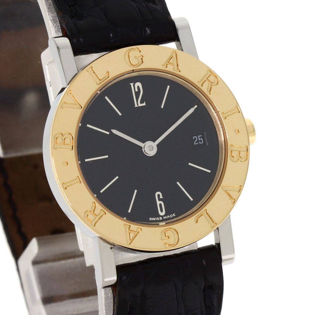BVLGARI Watches Quartz BB26SGLD Stainless Steel, Leather gold Bulgari Bulgari black dial Women Used Authentic