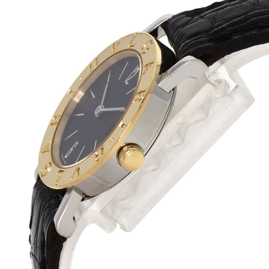 BVLGARI Watches Quartz BB26SGLD Stainless Steel, Leather gold Bulgari Bulgari black dial Women Used Authentic