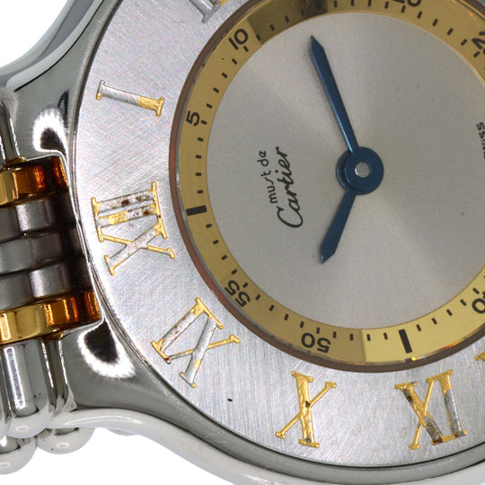 CARTIER Watches Quartz W10073F4 Stainless Steel, Combination Silver Mast 21 Silver dial Women Used Authentic