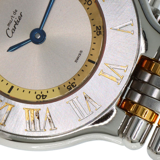CARTIER Watches Quartz W10073F4 Stainless Steel, Combination Silver Mast 21 Silver dial Women Used Authentic