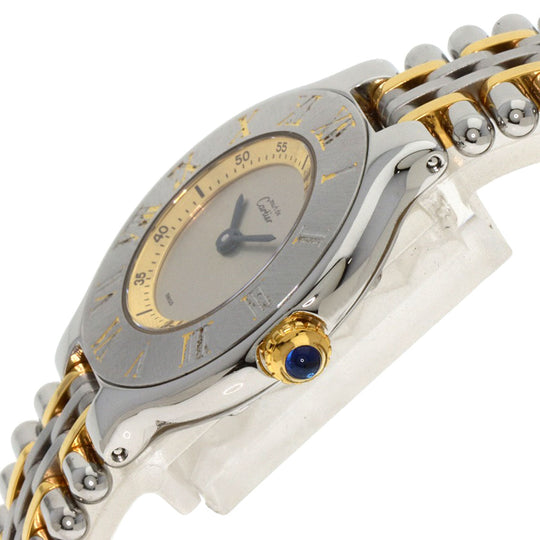 CARTIER Watches Quartz W10073F4 Stainless Steel, Combination Silver Mast 21 Silver dial Women Used Authentic