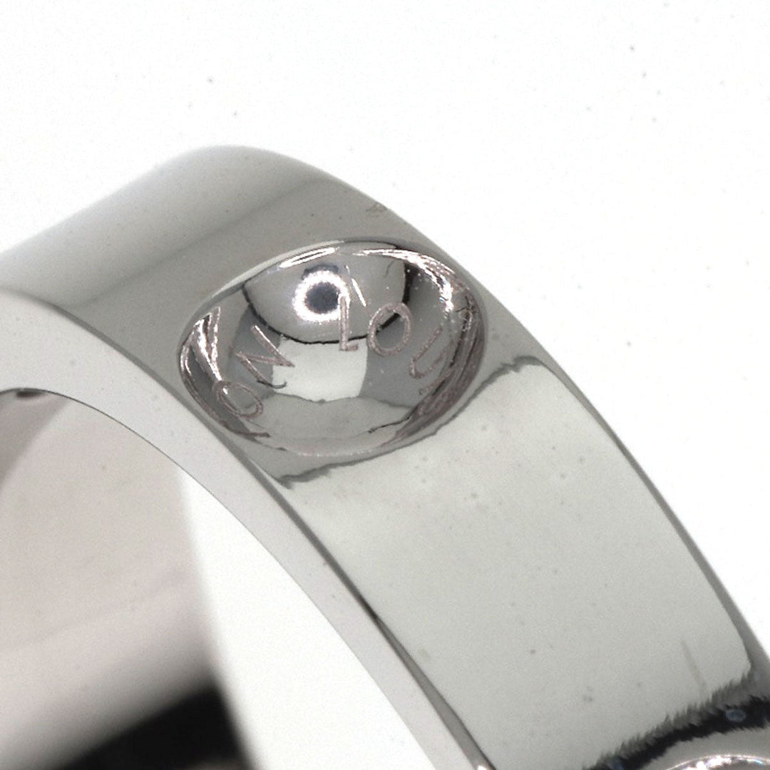 LOUIS VUITTON Ring K18WG Silver Petite Bourg Empreinte 1P Diamond #65