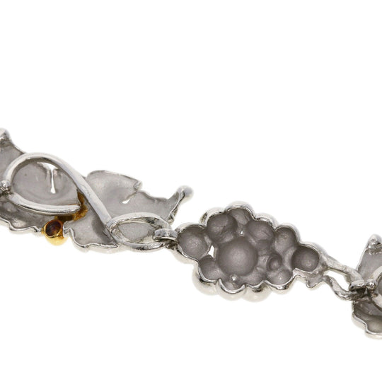 NOBUKO ISHIKAWA Necklace PT900 , K18YG Silver Grape Diamond AsTime Women Used Authentic